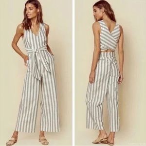 Rebecca Minkoff Marley Striped Open Back Jumpsuit 4